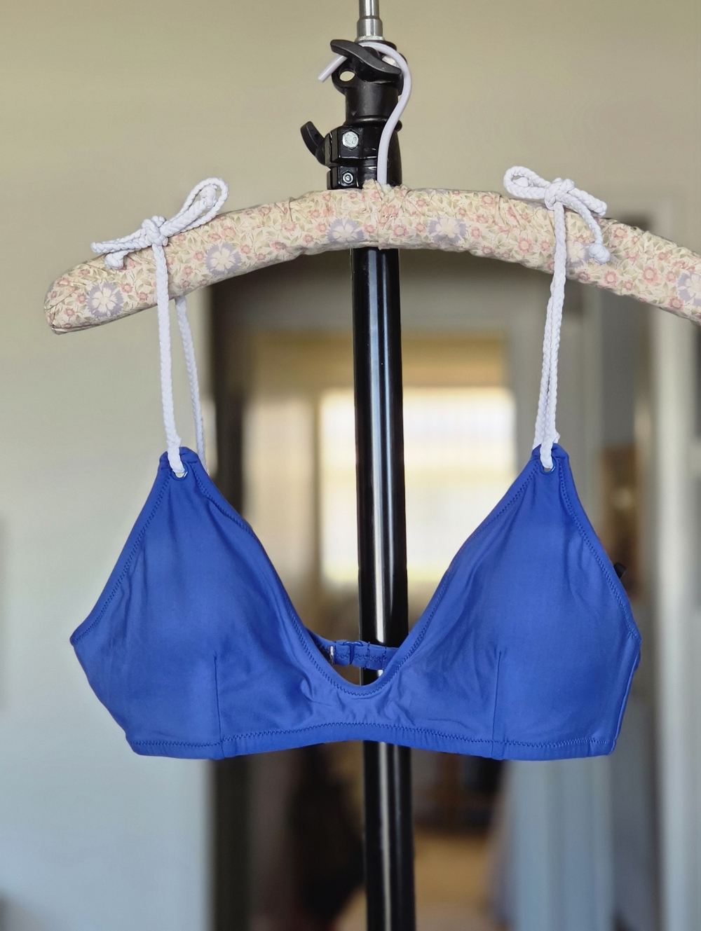 J. Crew Braided Tie Nautical Blue Bikini Set - Picture 2 of 8